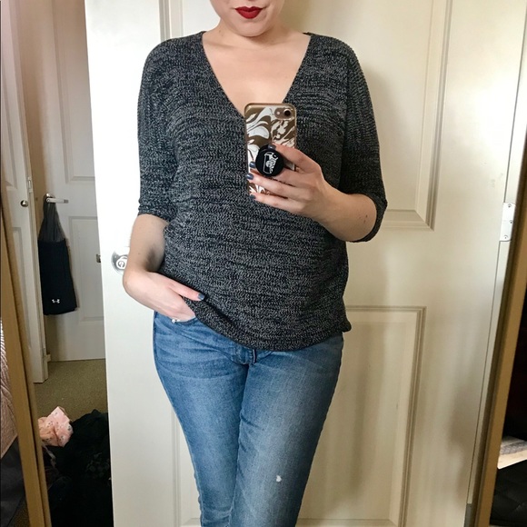 Express Sweaters - Express Black V-Neck Sweater
